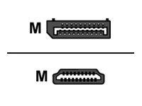 M-Cab - Adapterkabel - Displayport Til Hdmi-Kabel - 3 M - Sort