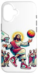 Coque pour iPhone 16 Ballin with the Messiah Rejoignez la communauté Jesus Basketball