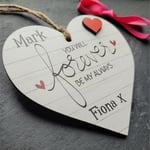 Valentines Anniversary Gift For Him Her Personalised Boyfriend Hanging Sign