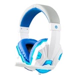 WHITE Casque de jeu avec lumière LED, écouteurs stéréo micro, basses profondes pour PC, ordinateur portable Gamer, nouveau, 2021 ""Nipseyteko