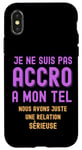 Coque pour iPhone X/XS Idee Cadeau Fille 15 Ans Ado Original - Accro a Mon Tel