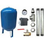 Aquasystem - Kit Surpresseur Eau Vertical 500l - 1 Avec Pressostat Et Manomètre
