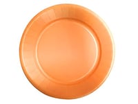 LE NAPPAGE ARTS DE LA TABLE 20 assiettes en carton compostable diamètre 23 cm 100% Nature Orange