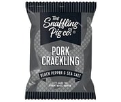 The Snaffling Pig Co Black Pepper & Sea Salt, Gourmet, Meaty Snacks, 40 g (Pack of 12)