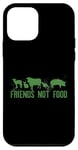 Coque pour iPhone 12 mini FRIENDS NOT FOOD Végétarien Végétarien Amour Animaux Meme