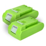 2x Battery for Greenworks 22-Inch Cordless Hedge Trimmer 24352 2400007 2Ah 24V