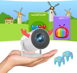 [Auto Keystone & Android 11] Mini Vidéo Projecteur HD 1080P de Jeu, Courte Focale, Portable Taille avec WiFi Bluetooth, Cadeau pour Enfant, Home Cinema Maison Extérieur