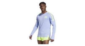 Maillot manches longues adidas adizero promo bleu vert homme