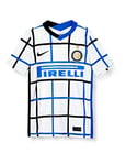 Nike Inter Y NK BRT STAD JSY SS AW T-Shirt Mixte Enfant, White/(Black) (Full Sponsor), FR : XS (Taille Fabricant : XS)