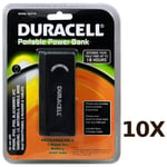 10X Duracell DU7170 4,000mAh Rechargeable Portable Power Bank - Black