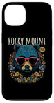 Coque pour iPhone 13 Rocky Mount NC Fun Ours portant des lunettes Motif fleurs