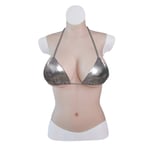 RAXST 4th Generation Silicone Breast Atificial Halfbody Fake Boobs Female Mastectomy Prosthesis Crossdresser Transgender Cosplay Costume,gel filling,D cup