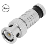 10x Compression Male Connector FR Coaxial Q9 Adapter For RG59 CCTV Systems UK