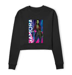 Guardians of the Galaxy Gamora Women's Cropped Sweatshirt - Black - L