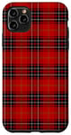 iPhone 11 Pro Max Red, Black, and White Tartan Plaid Pattern Case