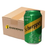 SCHWEPPES CREAM SODA - PACK OF 8 X 330ml CANS