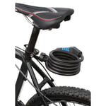 M-Wave Spiral Cable Lock with Easy Store Bike Attachment - Bike Cycle Bicycle