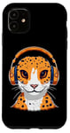 iPhone 11 Leopard Gecko with Headphones Music Funny Case