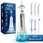 H2OFLOSS Cordless Water Flosser Dental Oral Irrigator Teeth Cleaner 8 Jet Tips