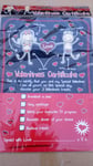 Valentines certificate, gift, fun for boyfriend, girlfriend, husband, wife. A4.