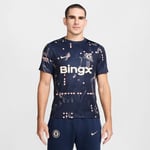 Chelsea Tränings T-Shirt Dri-FIT Academy Pro Pre Match - Navy/Orange - Nike, storlek XX-Large