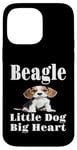 Coque pour iPhone 14 Pro Max Drôle Beagle Little Dog Big Heart Dog Lover Mom Dad Grandma