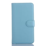 ETUI A RABAT WIKO RAINBOW FOLIO BLEU LAGON ECO-CUIR (PU)