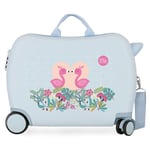 Roll Road Pelican Love Valise pour Enfant Bleu 50 x 38 x 20 cm Rigide ABS Fermeture à Combinaison latérale 34 l 1,8 kg 4 Roues Équipement à Main