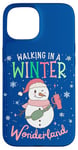 iPhone 15 Walking In A Winter Wonderland Snowman Funny Ugly Christmas Case