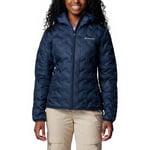 Columbia Women's Delta Ridge Down Hooded Jacket, Hooded Puffer Down Jacket, Collegiate Navy, Size M