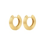 The Mini Ridged Amalfi Hinge Hoops, Gull