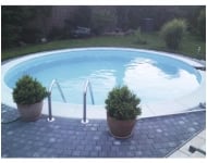 Piscine acier enterrée ronde 1.50 x 4.50 x 4.50m AQUALUX - 28m3 - WM130