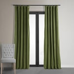 HPD Half Price Drapes Rideaux occultants en velours de 274,3 cm de long – Rideau occultant à la chaleur et à la lumière – Pour chambre à coucher et salon (1 panneau), 127 x 274 cm (l x L), vert basque