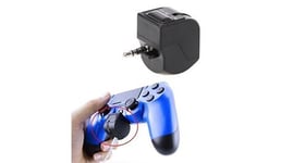 Adaptateur casque pour manette playstation 4 ps4 audio jack 3,5 mm controle volume microphone (noir)