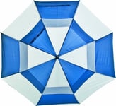 LONGRIDGE Parapluie de Golf Coupe-Vent de Luxe Bleu Royal/Blanc