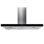 electriQ Slimline Stainless Steel 90cm Cooker Hood with Touch Controls