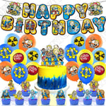 30pcs Fallout Birthday Party Supplies Include a Banner, Balloons, Cake Toppers