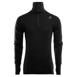 Aclima DoubleWool Polo Shirt Zip Man Jet Black/Marengo - S