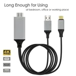 Type C To Hdmi Cable Converter 4k Usb-c Hdtv Adapter For Samsung Note 8 Mac Book