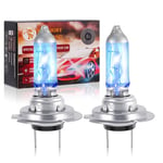 YIIFELL 2 Pièces H7 Ampoule Voiture, H7 12V 100W Halogène Phare Ampoule, 4500K H7 Luminosité Feux de Croisement