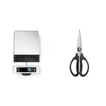 OXO Good Grips 5kg Stainless Steel Food Scale & Good Grips Kitchen & Herb Stainless Steel Scissors