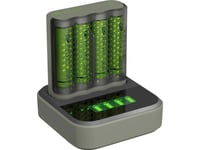 Gp Recyko Speed Battery Charger, M451 (Usb) + Dock D451, Incl. 4 X Aa 2600 Mah Batteries