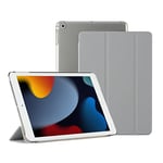 HUEZOE Étui de Protection Ultra Fin en Cuir synthétique pour iPad 9,7" 2018/2017 avec Fonction Veille Automatique et réveil pour 9,7" iPad 6ème génération 5ème génération Gris