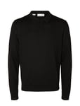 Selected Homme Slhtown Merino Coolmax Knit Polo Noos Svart