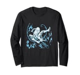 Marvel Spider-Man Swing Blue Sketch Long Sleeve T-Shirt