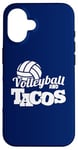 Coque pour iPhone 16 Volleyball et Tacos Spike et Salsa Beach Volleyball Vibes