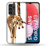 Samsung Galaxy A13 Animal Giraffe Case White