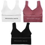 Wireless Women Padded Sports Bra Soft Breathable UBack Bra For Yoga Gym Fitn LSO