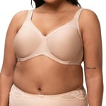 Triumph Womens Modern Soft+cotton W01 Minimizer Bra, Neutral Beige, 36DD UK