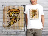 T-Shirt Blanc Enfant Taille 10-12 Ans Collection Fun Cartoons 22 Pizza